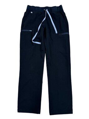 Figs Technical Collection Black Drawstring Waist Scrub Pants XS